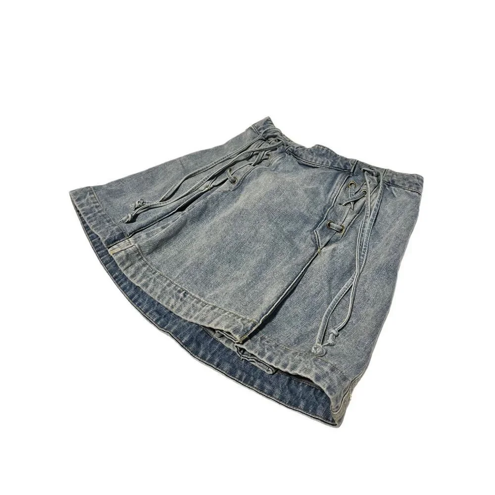 SIZE 6 FREE PEOPLE DENIM SKIRT - Picture 6 of 6